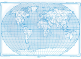 World 2 Sided Laminated Ledger Size Map